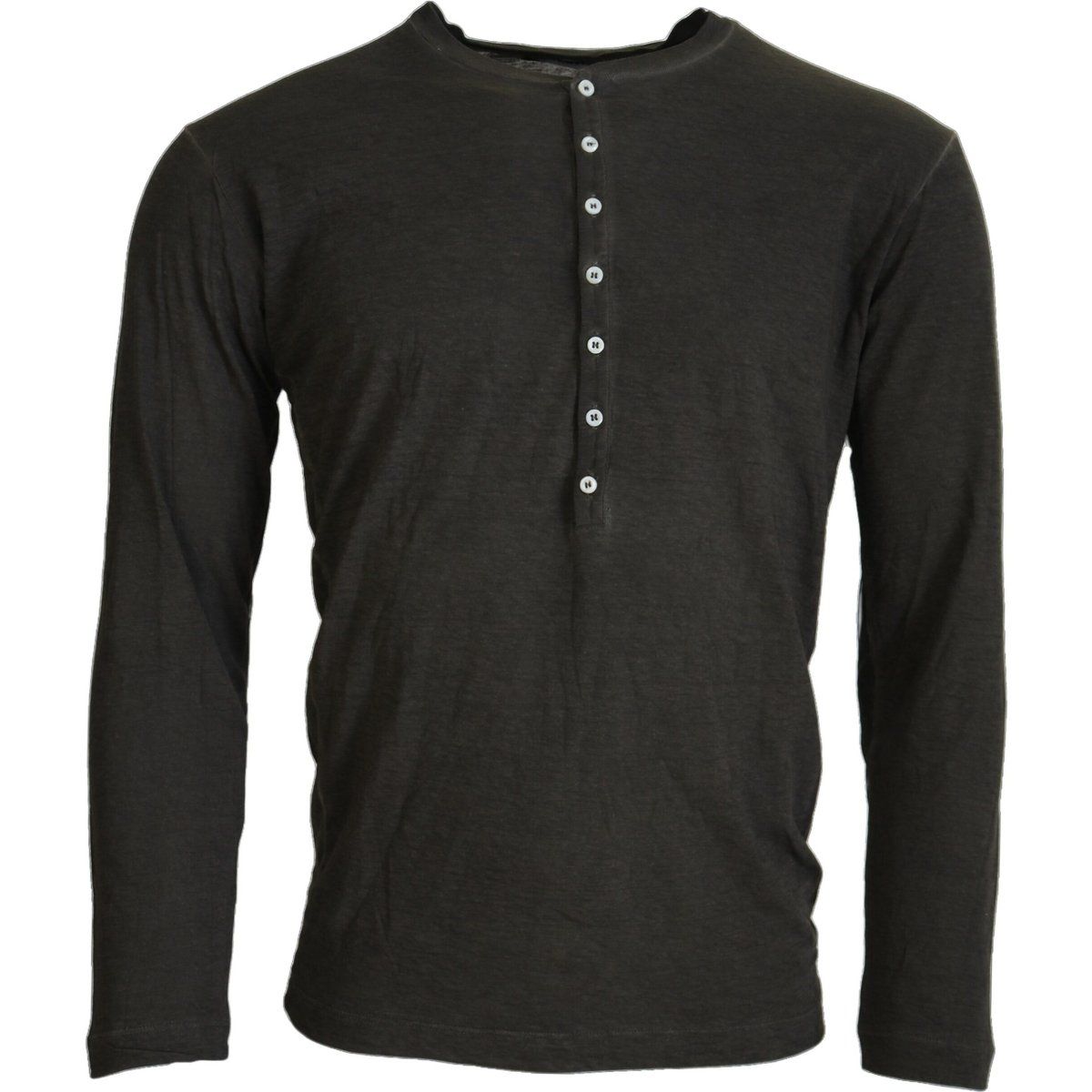 Langarm Henley Shirt lässiger Stil