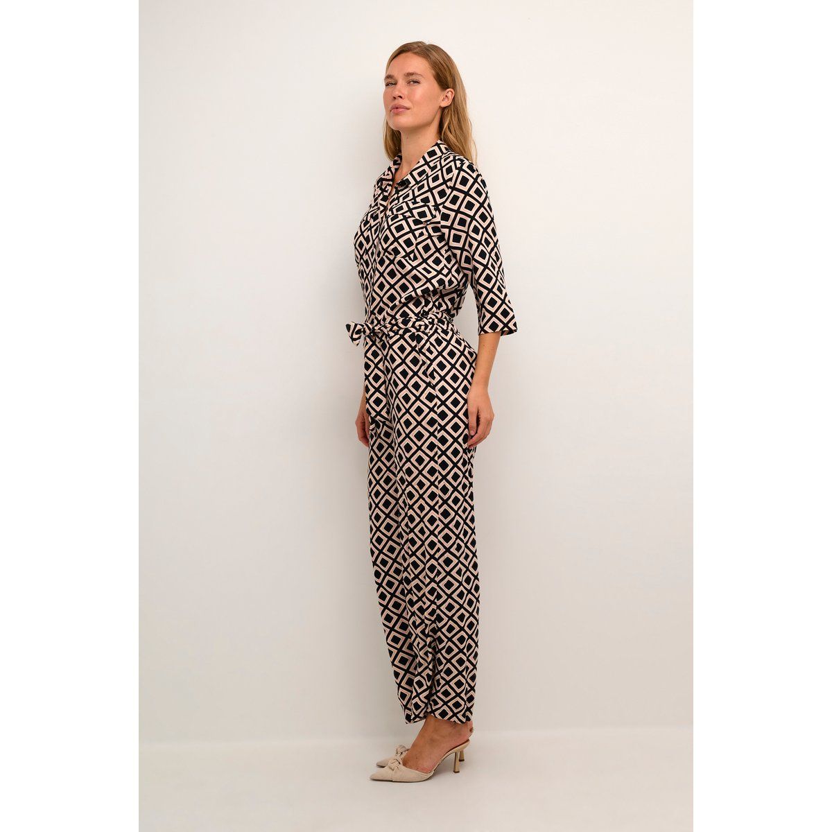 Jumpsuit mit geometrischem Print und lockerer Passform