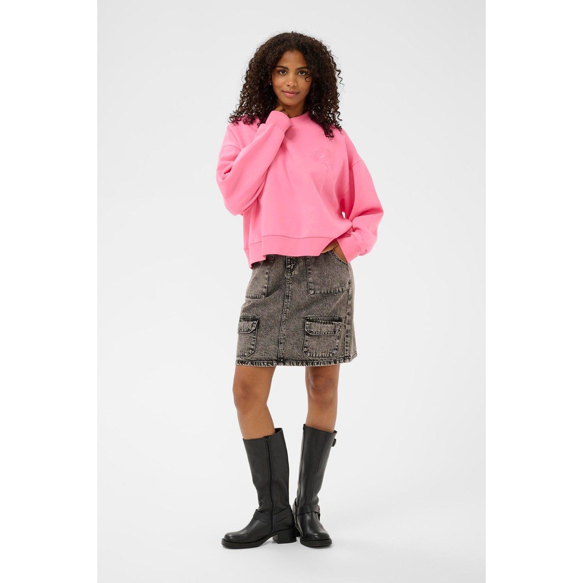 Varsity-Sweatshirt mit lockerer Passform