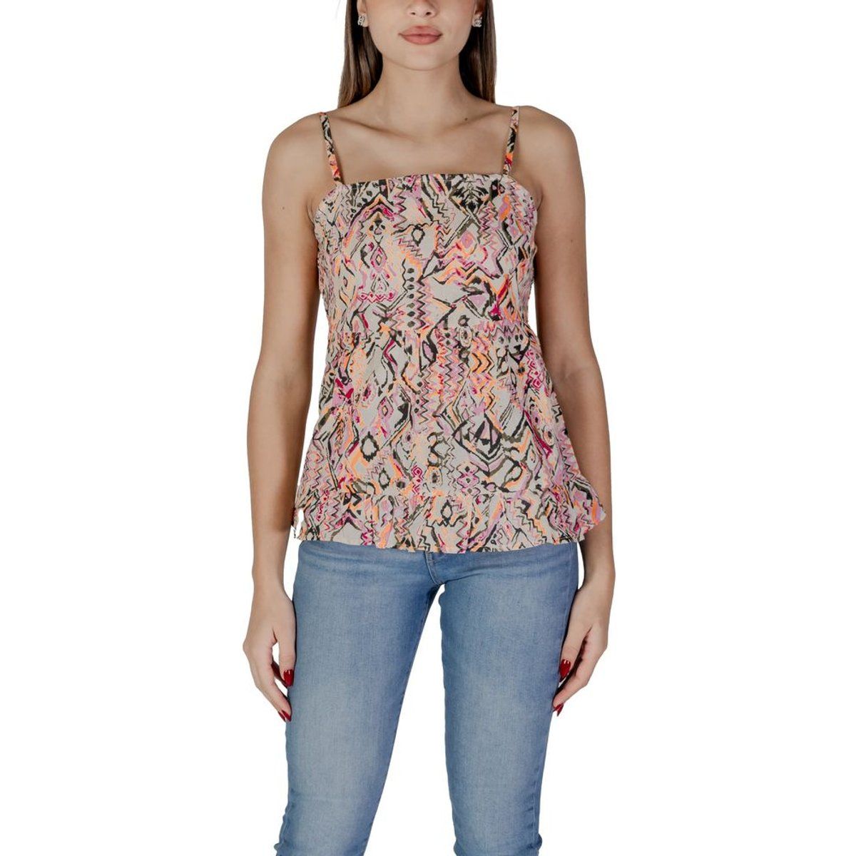 Bedrucktes Peplum-Cami-Top