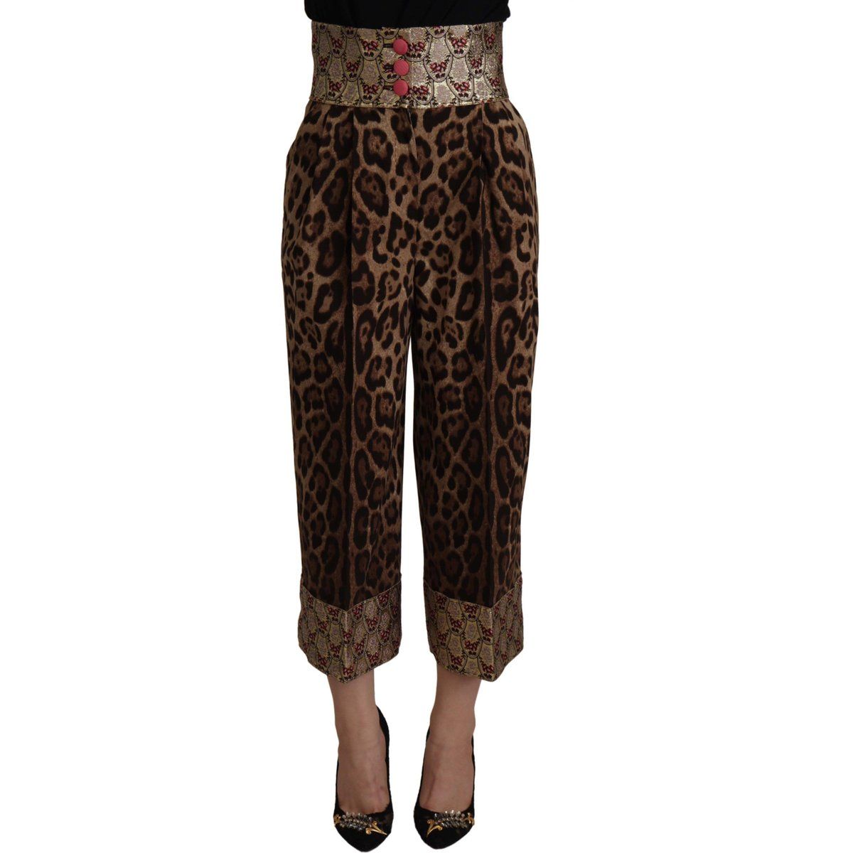 Leoprint Culottes Hochtailliert