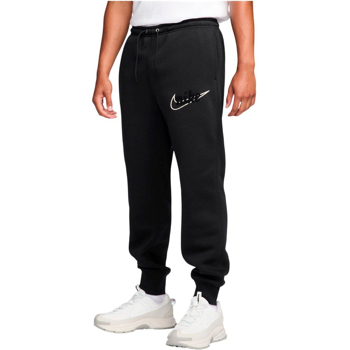 Fleece-Jogginghose mit Grafik-Print