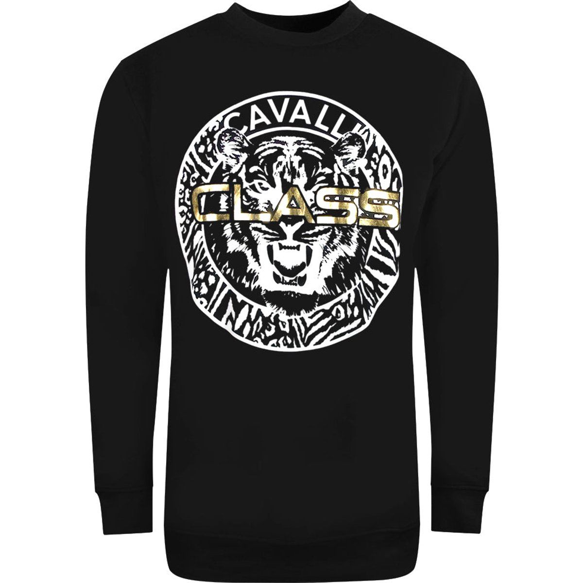 Schwarzes Sweatshirt mit Logo-Print und langen Ärmeln