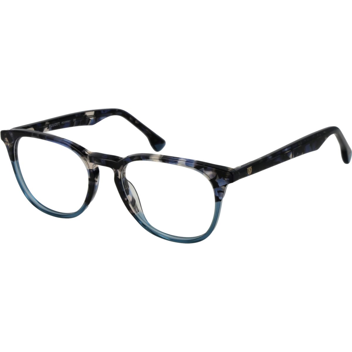 Runde Acetat-Brille mit blauem Farbverlauf