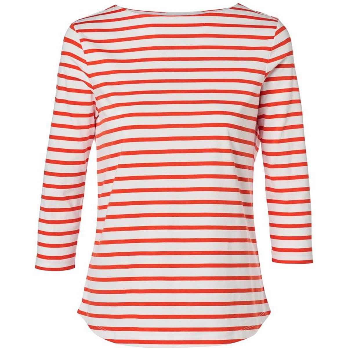 Caroline Tensen Oxford-Streifentop Weiß/Orange