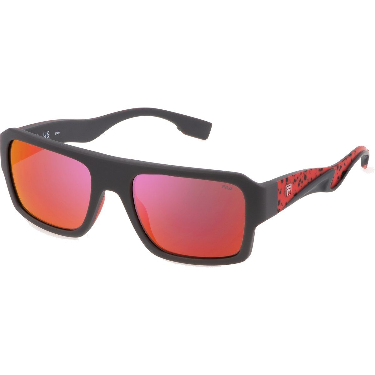 Matte schwarze rechteckige Sonnenbrille