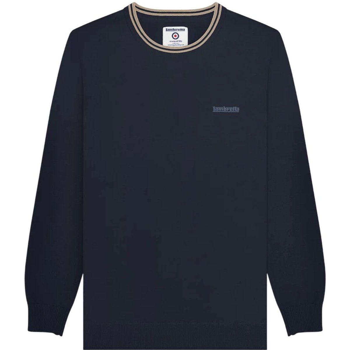 Lambretta - Pullover für Herren, Jerseyware (Marine/Steinfarben)