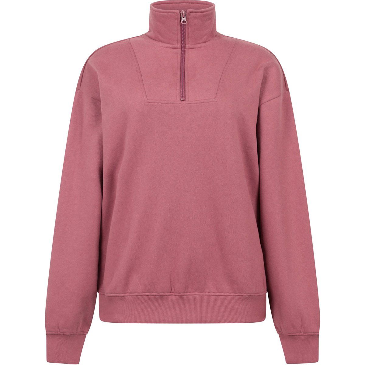 Damen Sweatshirt mit halbem Reißverschluss
