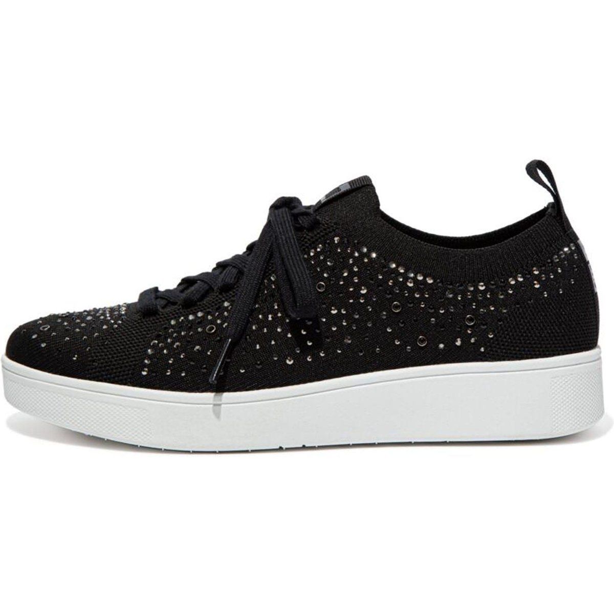 Kristallverzierter Strick-Slip-On-Sneaker