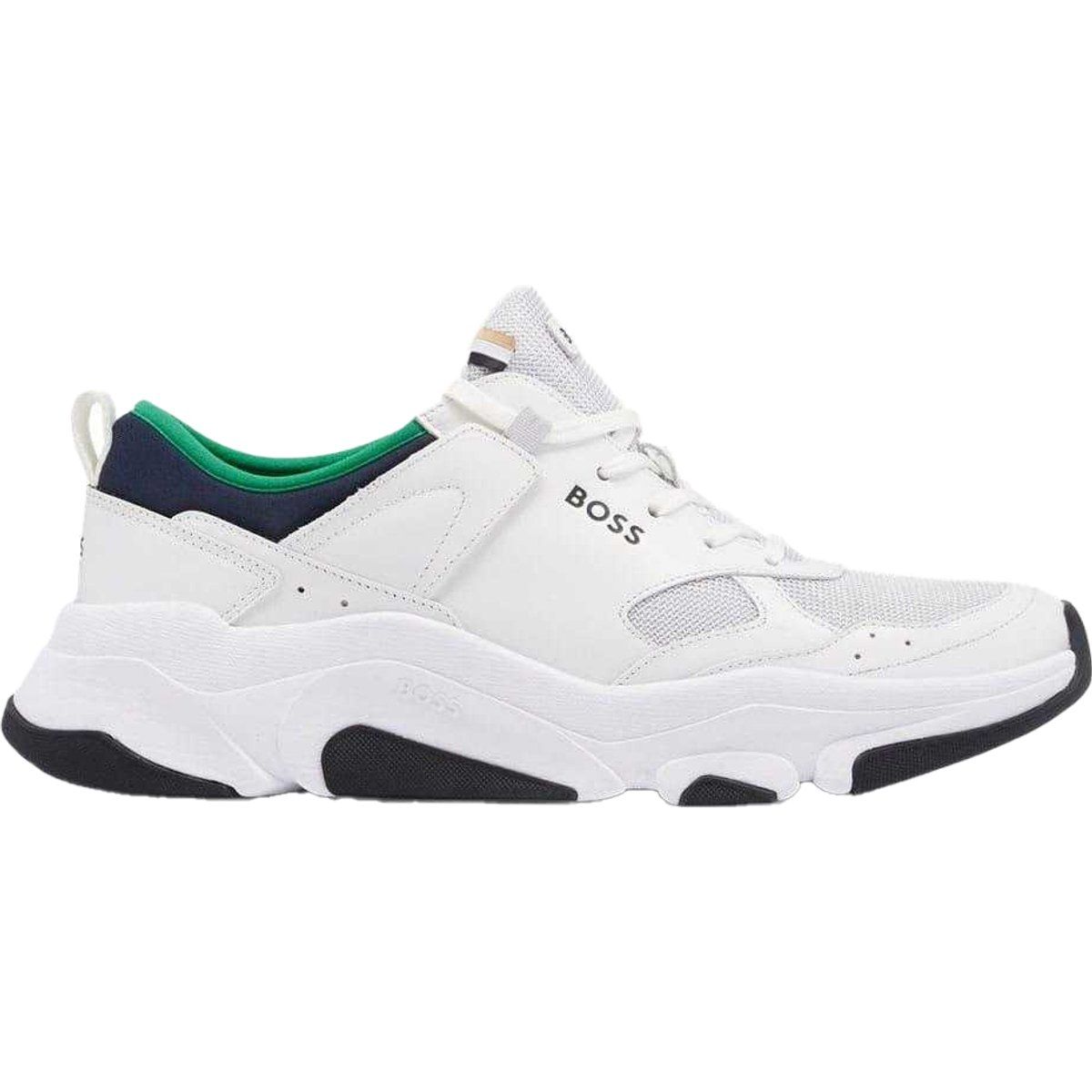 Sneaker mit Leder-Panel und Chunky-Sohle