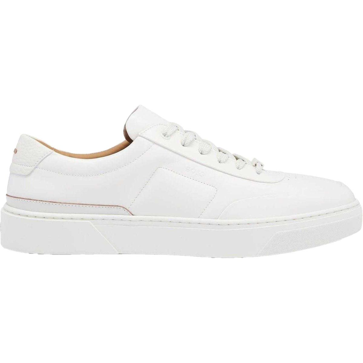 Weiße Leder Low-Top Sneaker