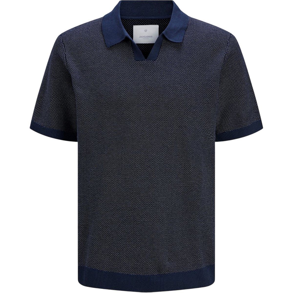 Herren Strick Poloshirt mit Kragen