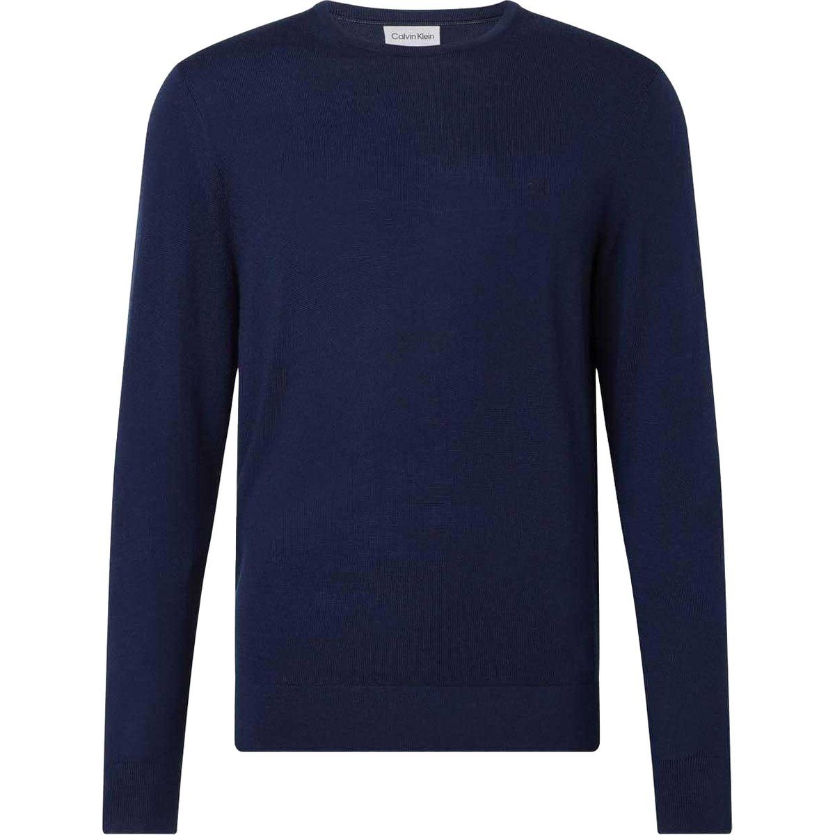 Klassischer Merinowollpullover mit Rundhalsausschnitt