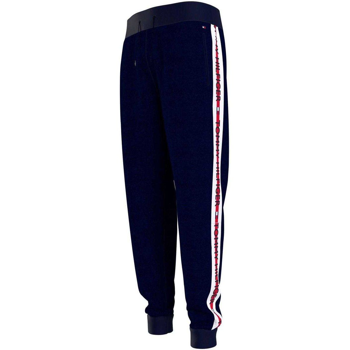 Herren Marineblaue Jogginghose mit Logo-Streifen
