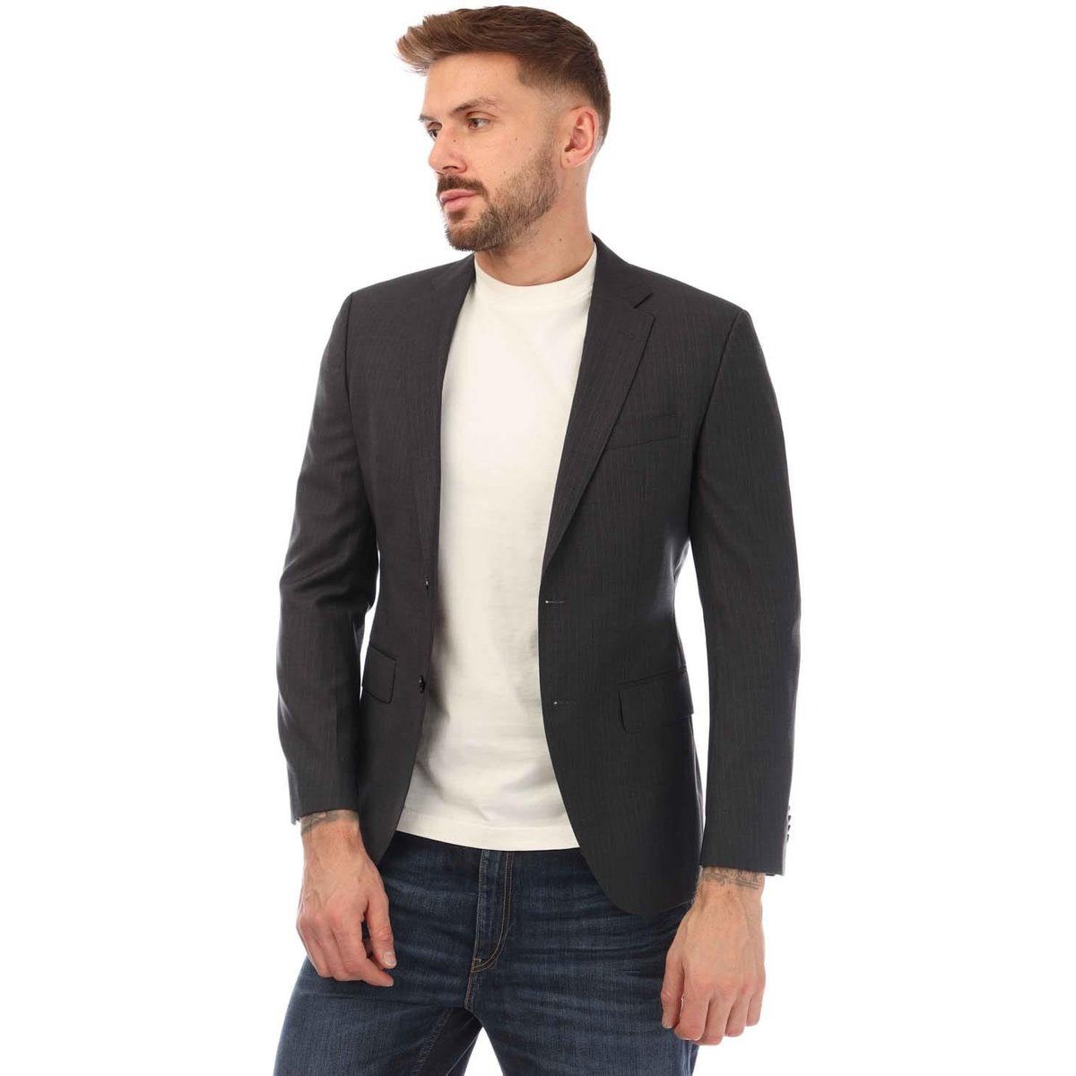 Herren Wollblazer mit einfachem Knopfverschluss