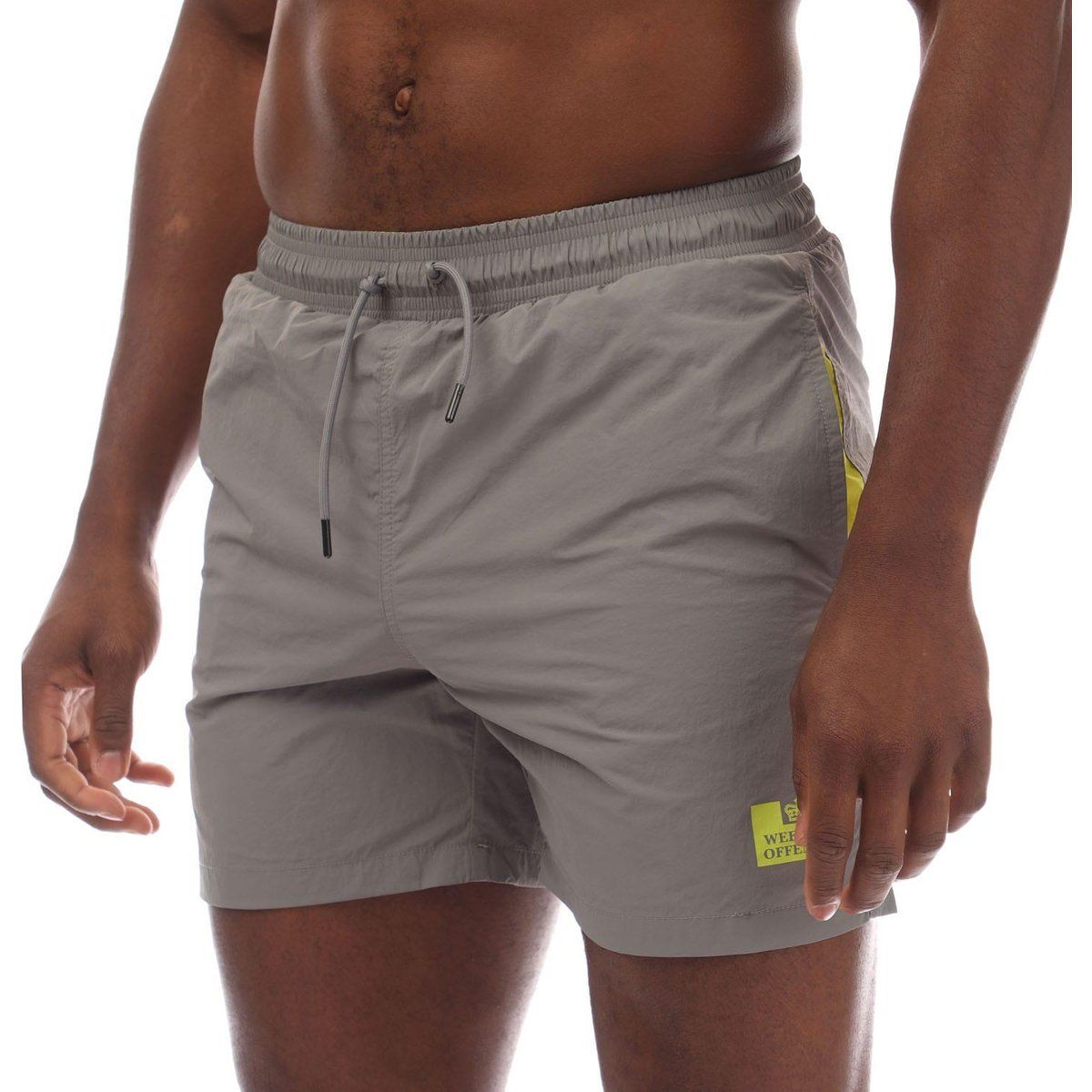 Herren Badeshorts mit Kordelzug, Unifarben