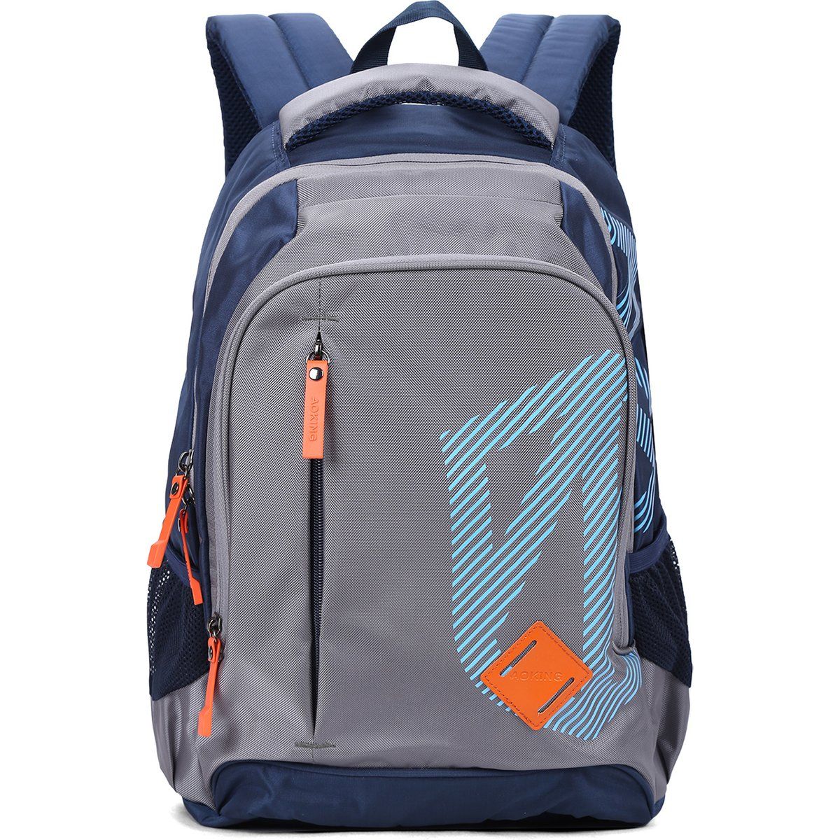 Unisex Alltagsrucksack mit Reißverschlusstaschen