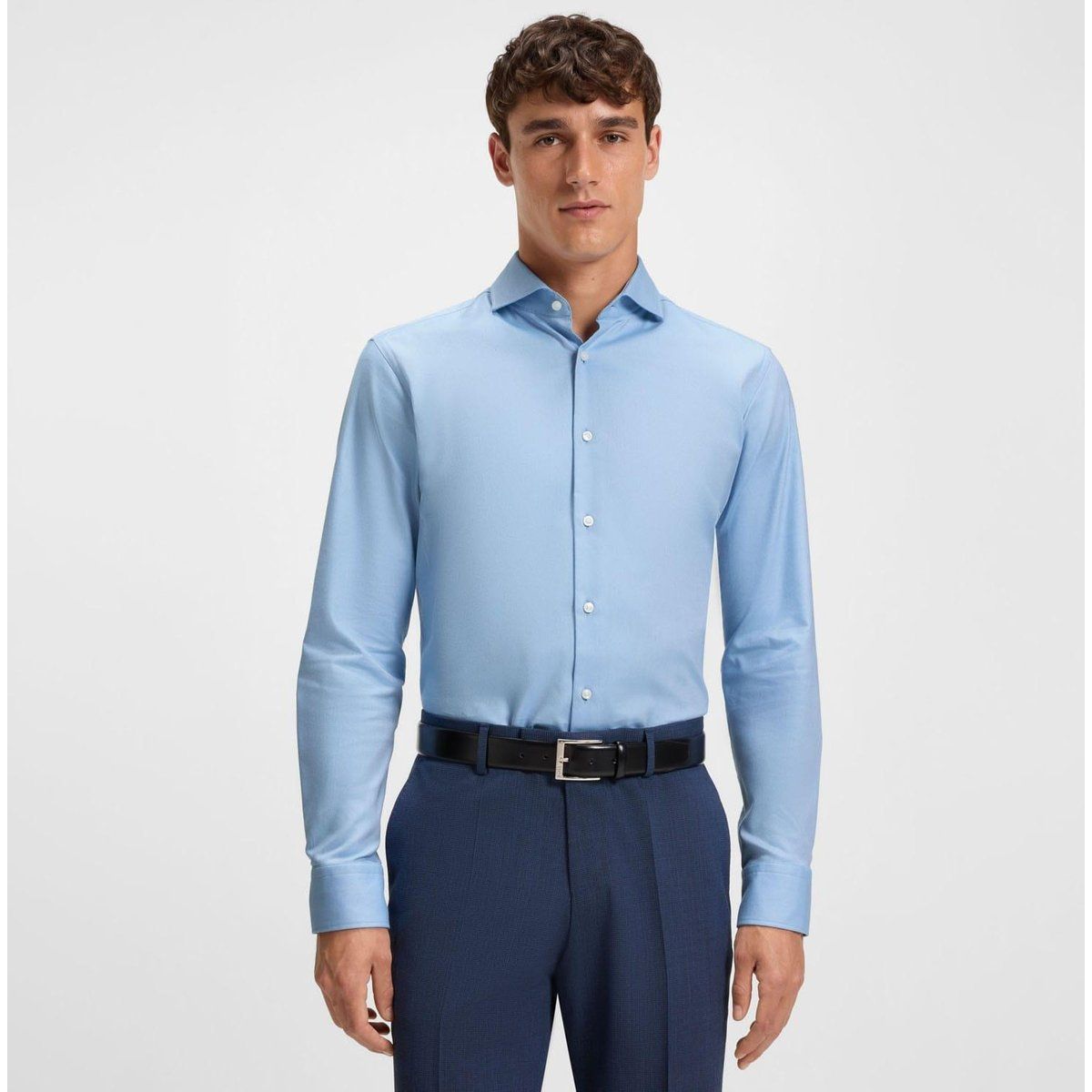 Herren Regular-Fit Langarm Hemd