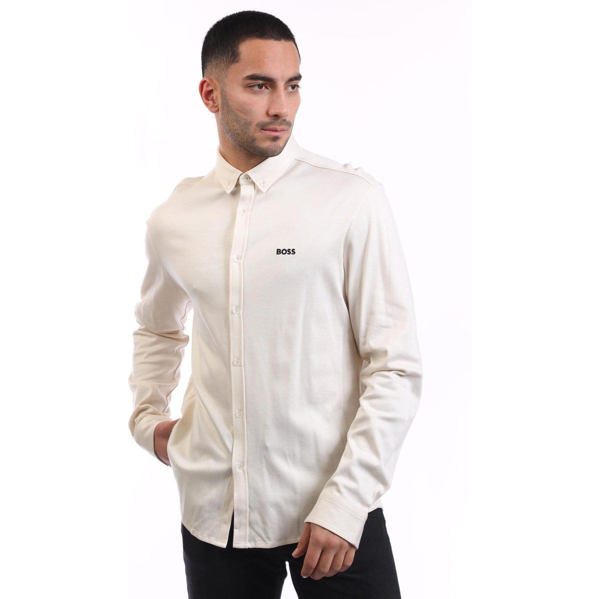 Herren Langarm Button-Down Hemd