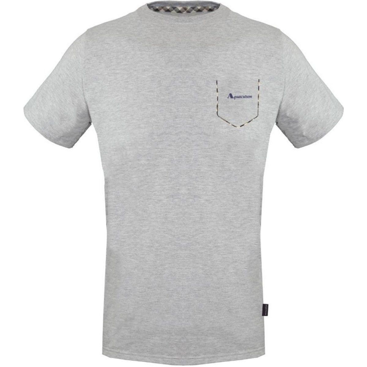 Klassisches T-Shirt mit Rundhalsausschnitt und Tasche