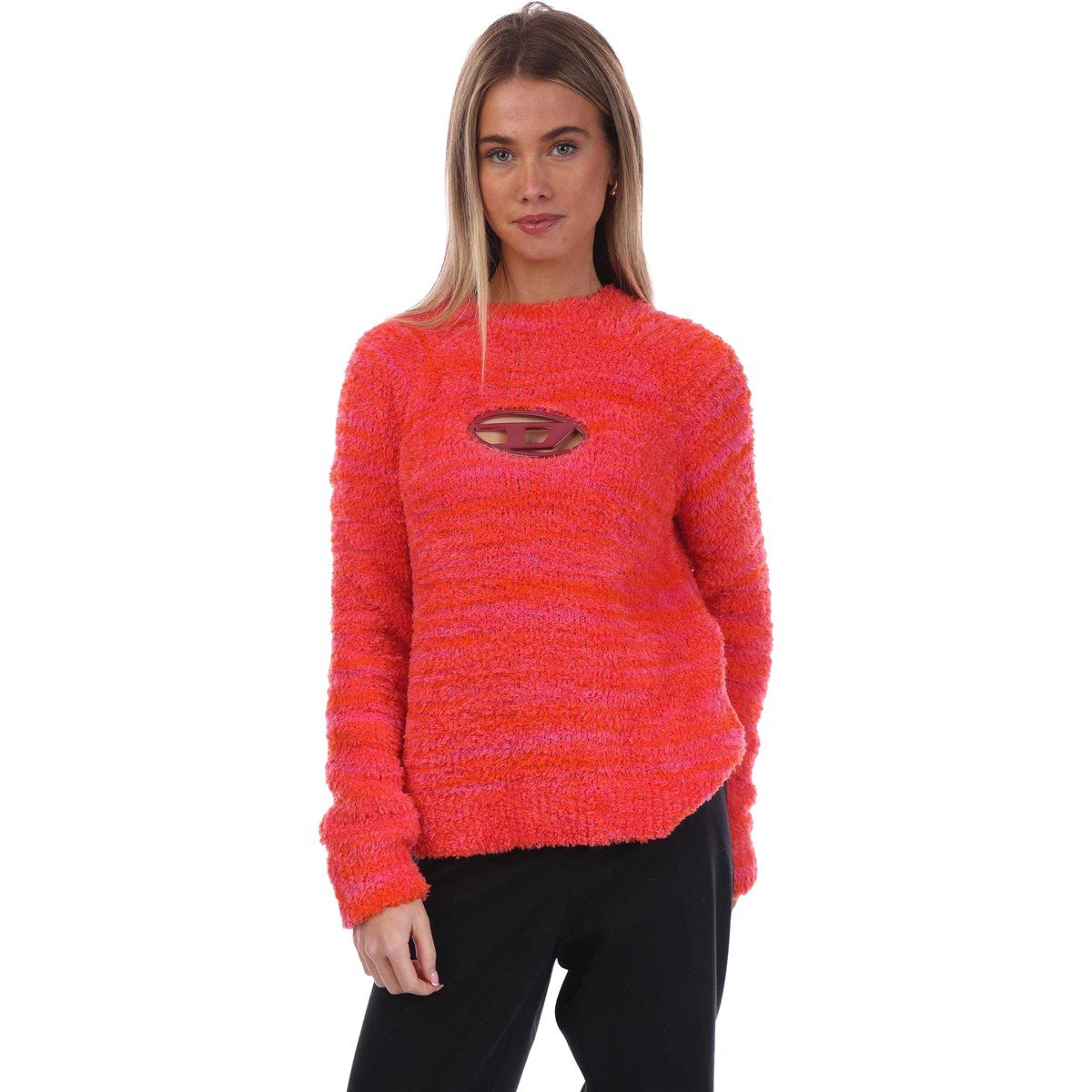 Strukturierter Pullover mit Rundhalsausschnitt