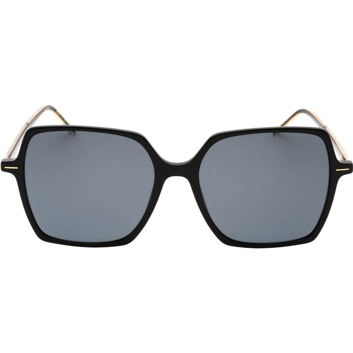 Hugo Boss - Quadratisch-Sonnenbrille für Herren (Schwarz/Gold/Grau)