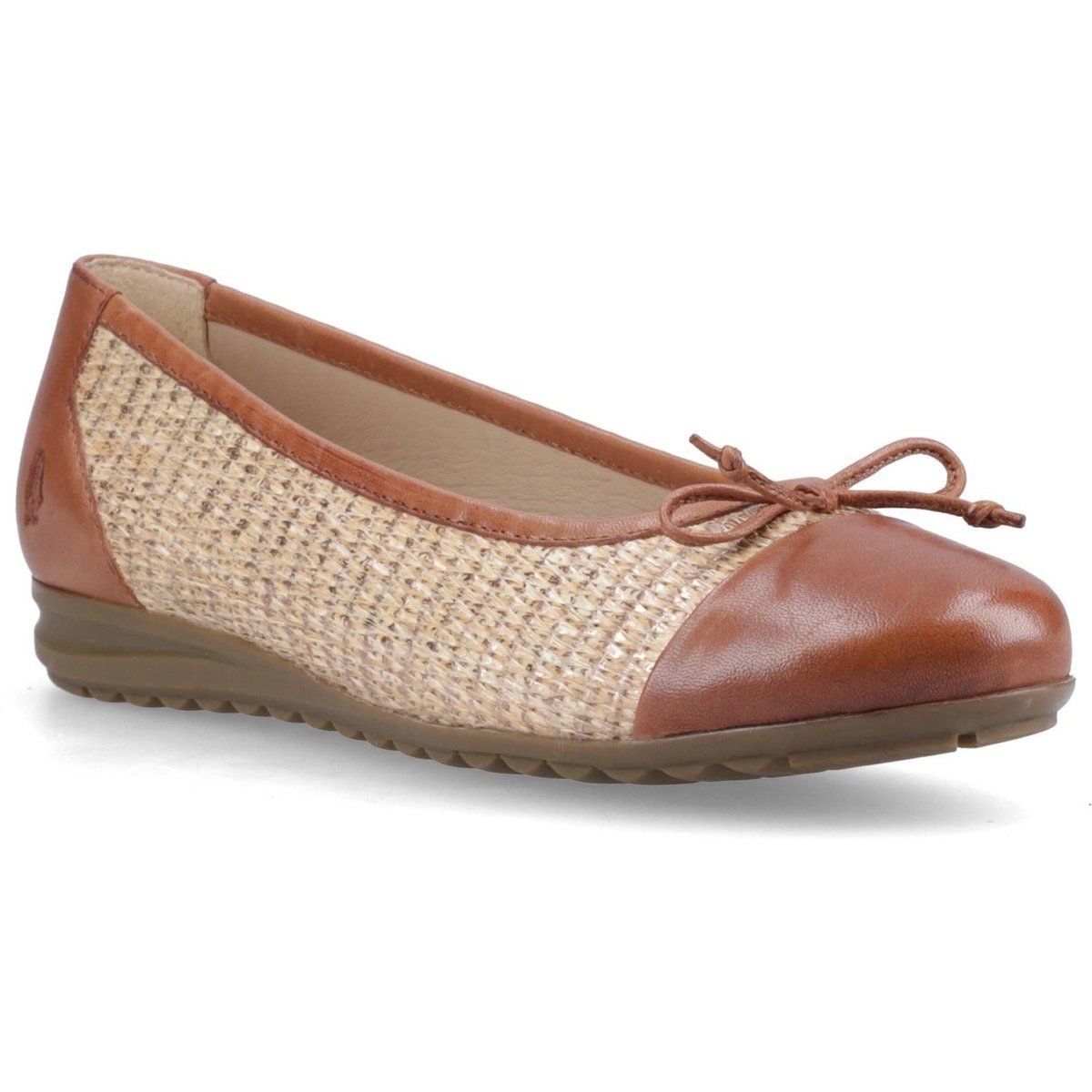 Hush Puppies Laurie Zehenkappe Leder Damen Tan Standard Ballerinas