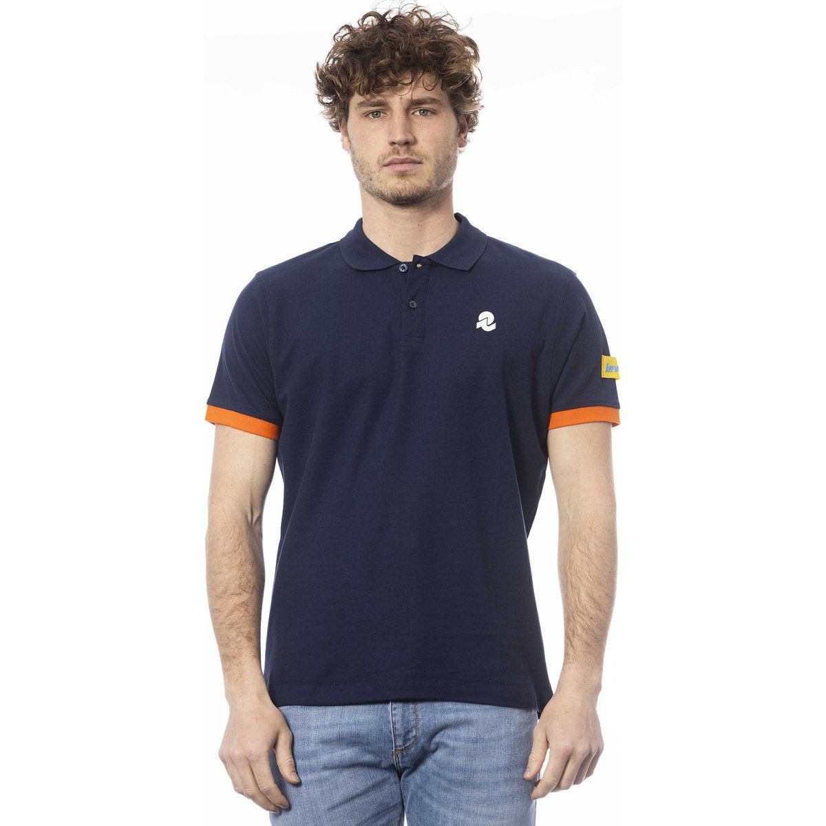 Kurzarm-Poloshirt mit Kontrastbündchen