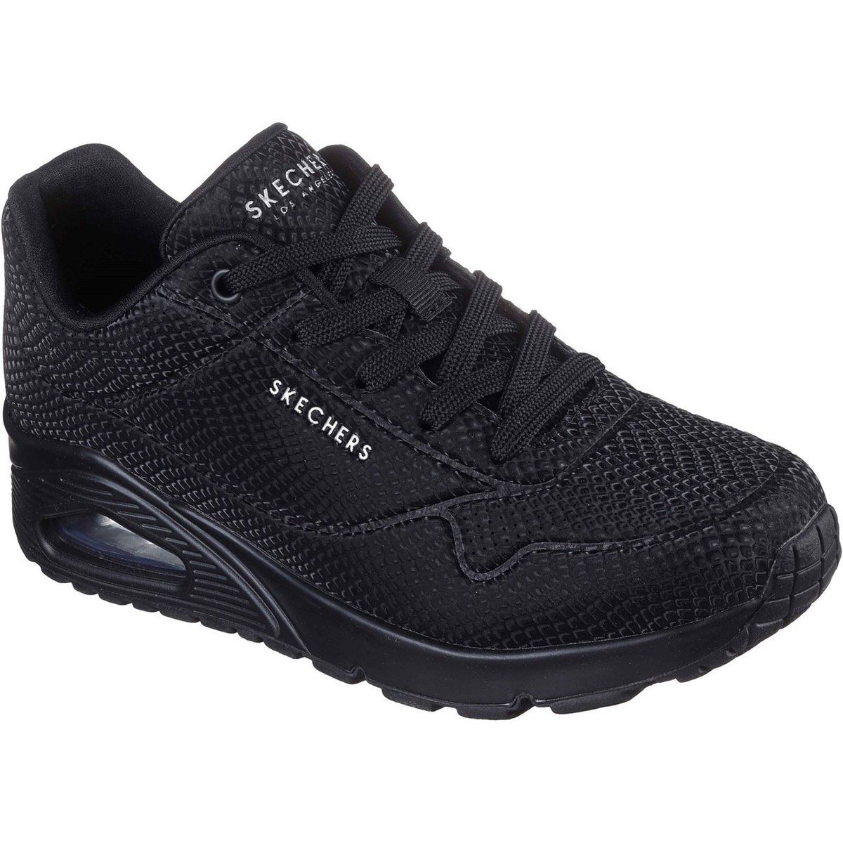 Skechers UNO - Glänzende Schuppen Polyurethan Damen Schwarze Standard-Sneaker
