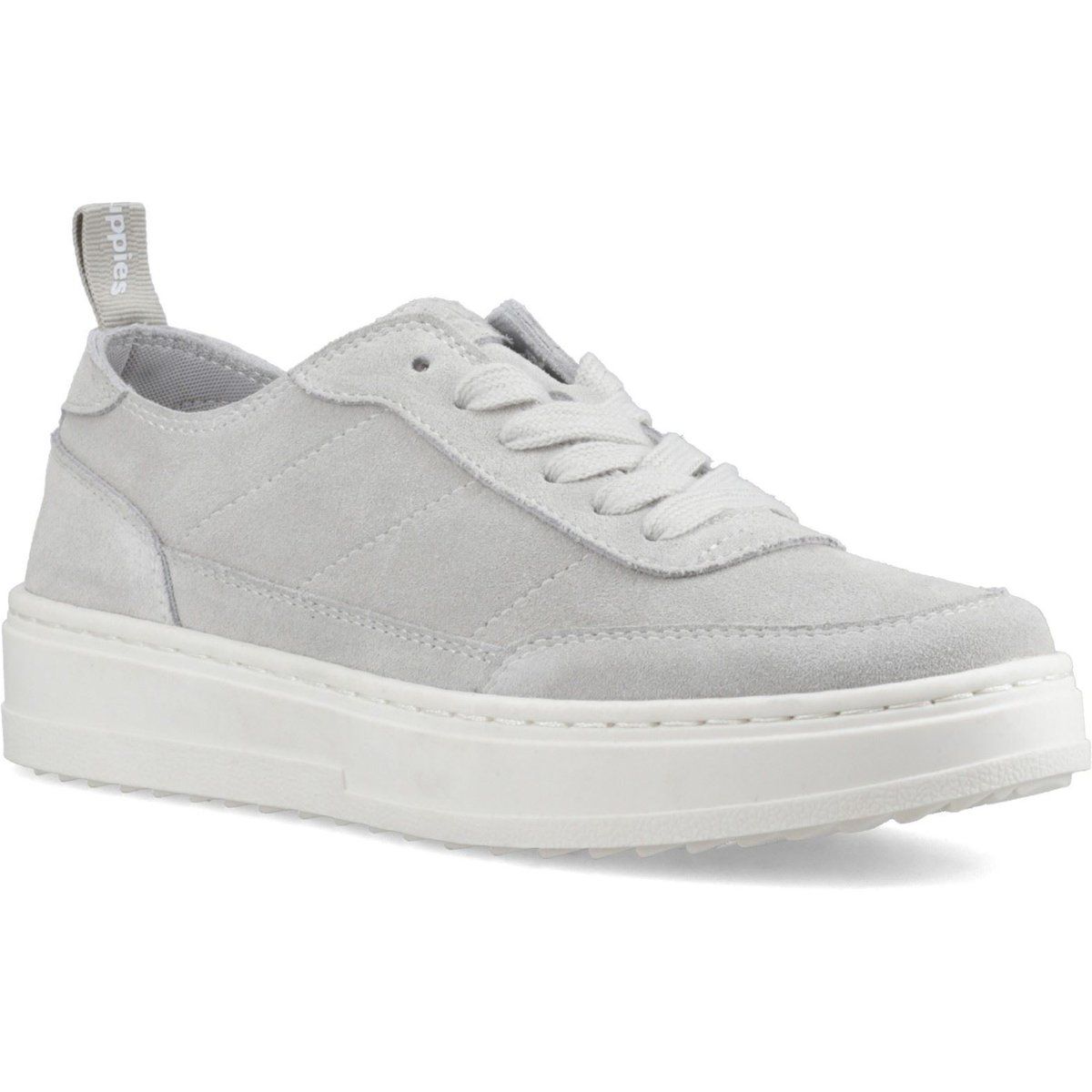 Hush Puppies Nesta Leder Damen Graue Standard-Sneaker
