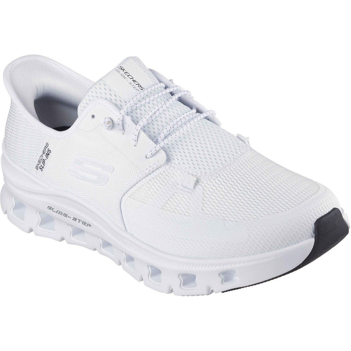 Skechers Glide-Step Pro Textil Herren Weiße Standard-Sneaker