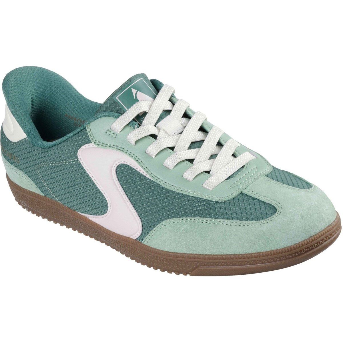 Skechers Hotshot - Alltagseinfache Textil-Damen Sneakers in Grün/Rosa