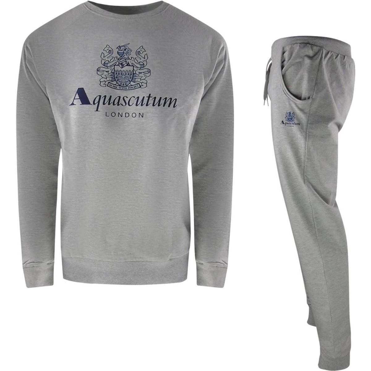 Aquascutum - "London" Trainingsanzug-Set für Herren, Rundhalsausschnitt (Grau)