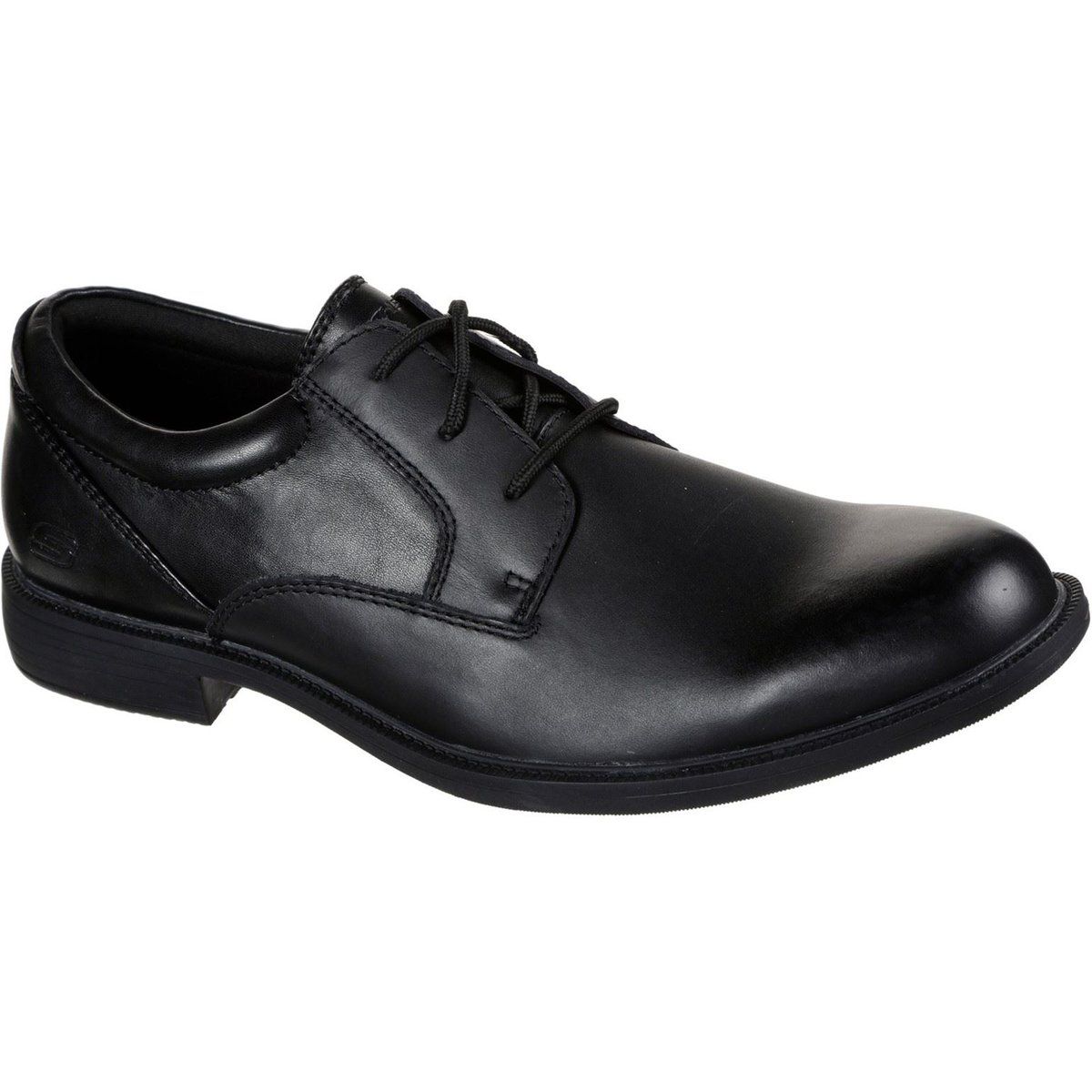 Skechers Dreston Rasmiss Leder Herren schwarze Standard Schnürschuhe