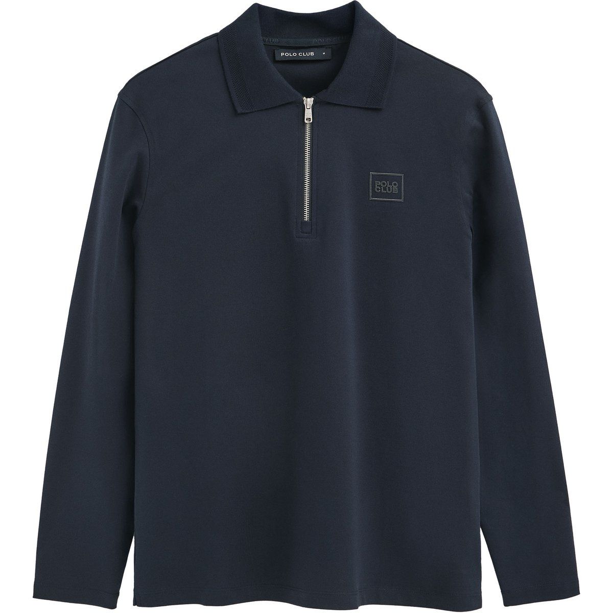 Langarm Poloshirt mit Reißverschluss