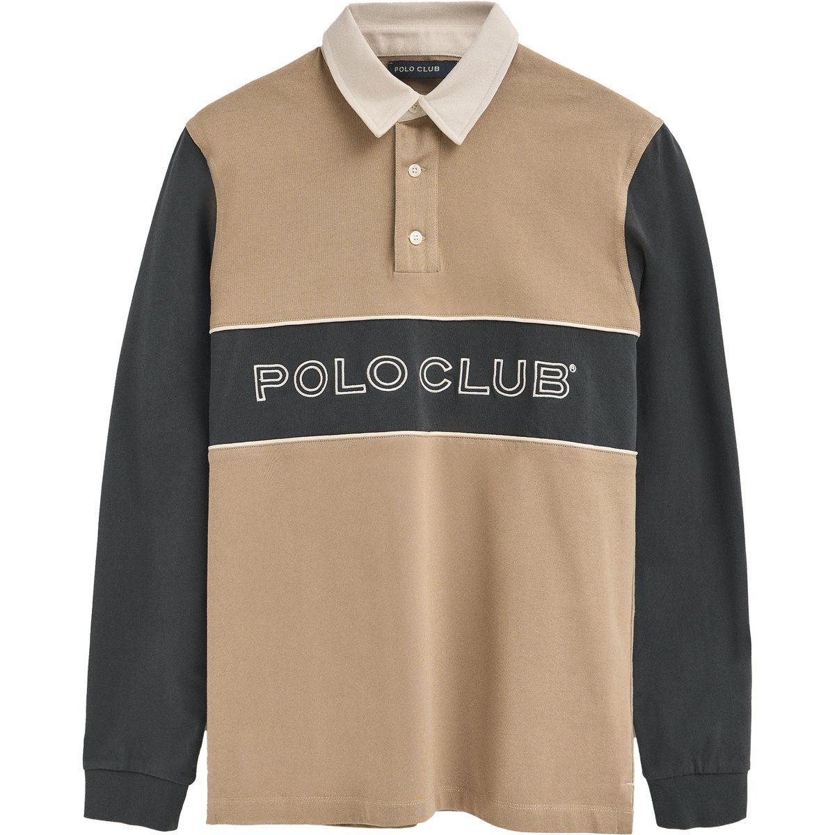 Farblich abgesetztes Langarm-Rugby-Shirt