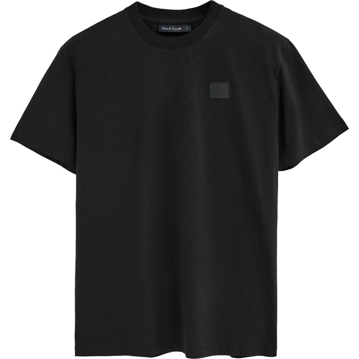 Klassisches T-Shirt mit Rundhalsausschnitt und Patch