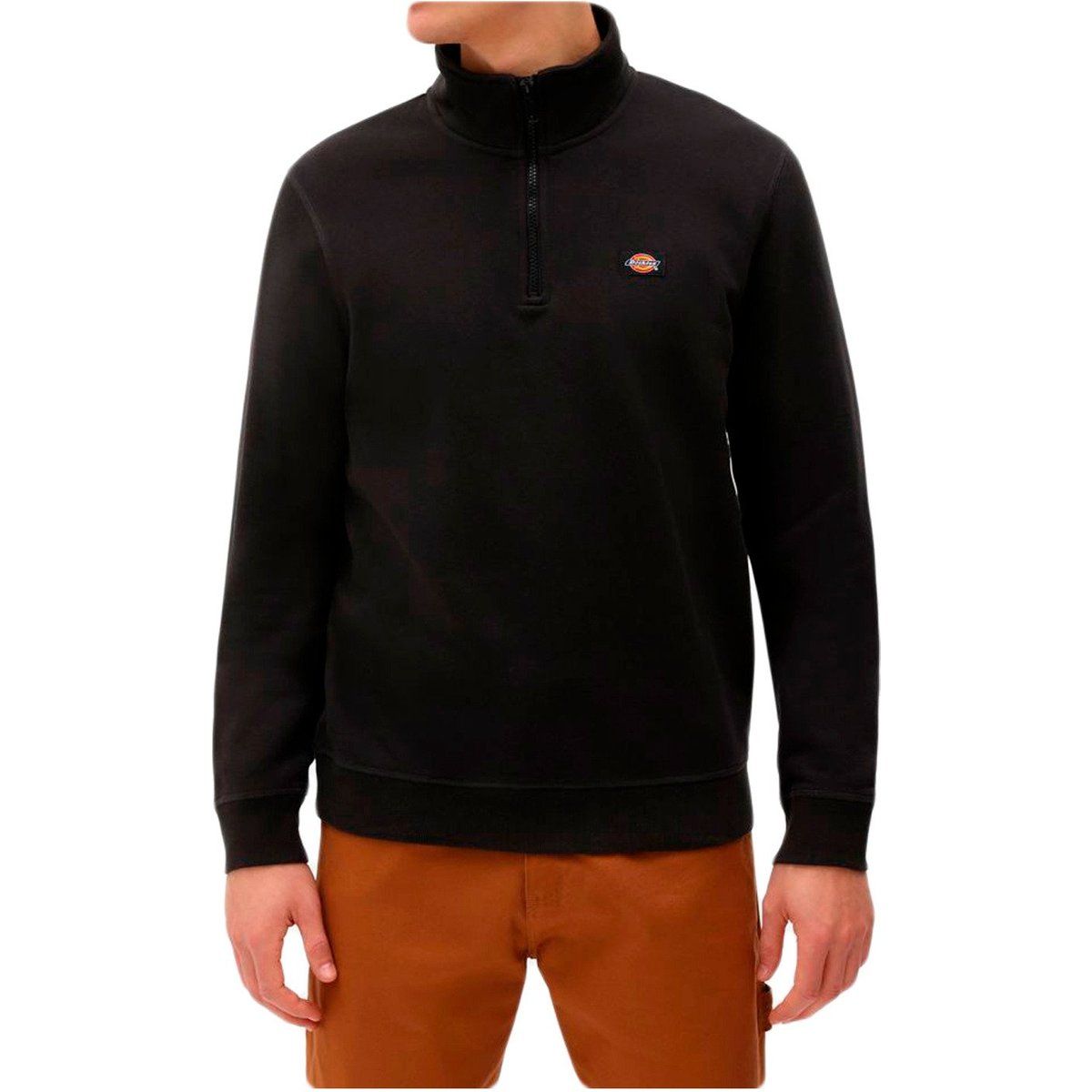 Sweatshirt mit Viertel-Reißverschluss und Logo