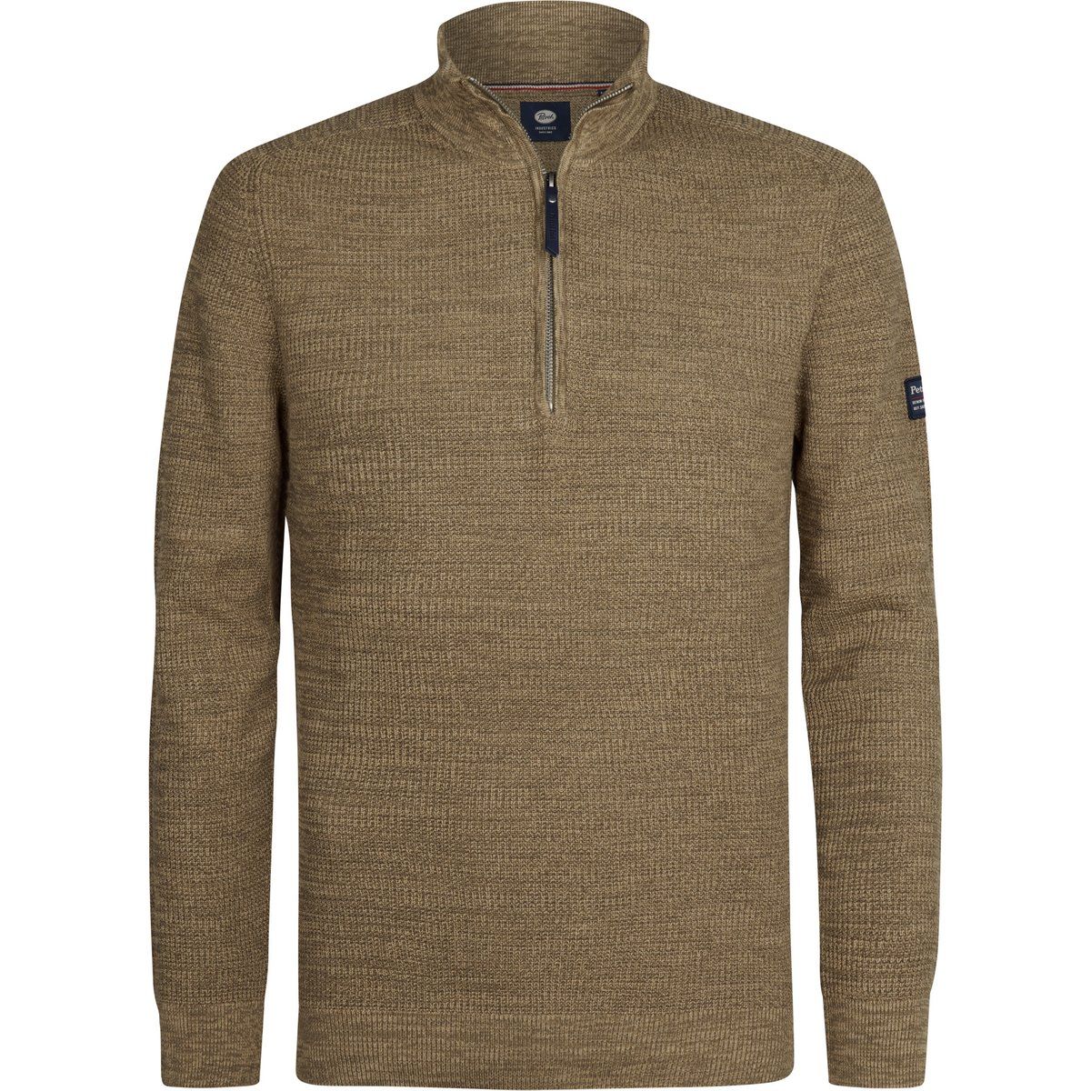Herren Strickpullover mit Viertelreißverschluss