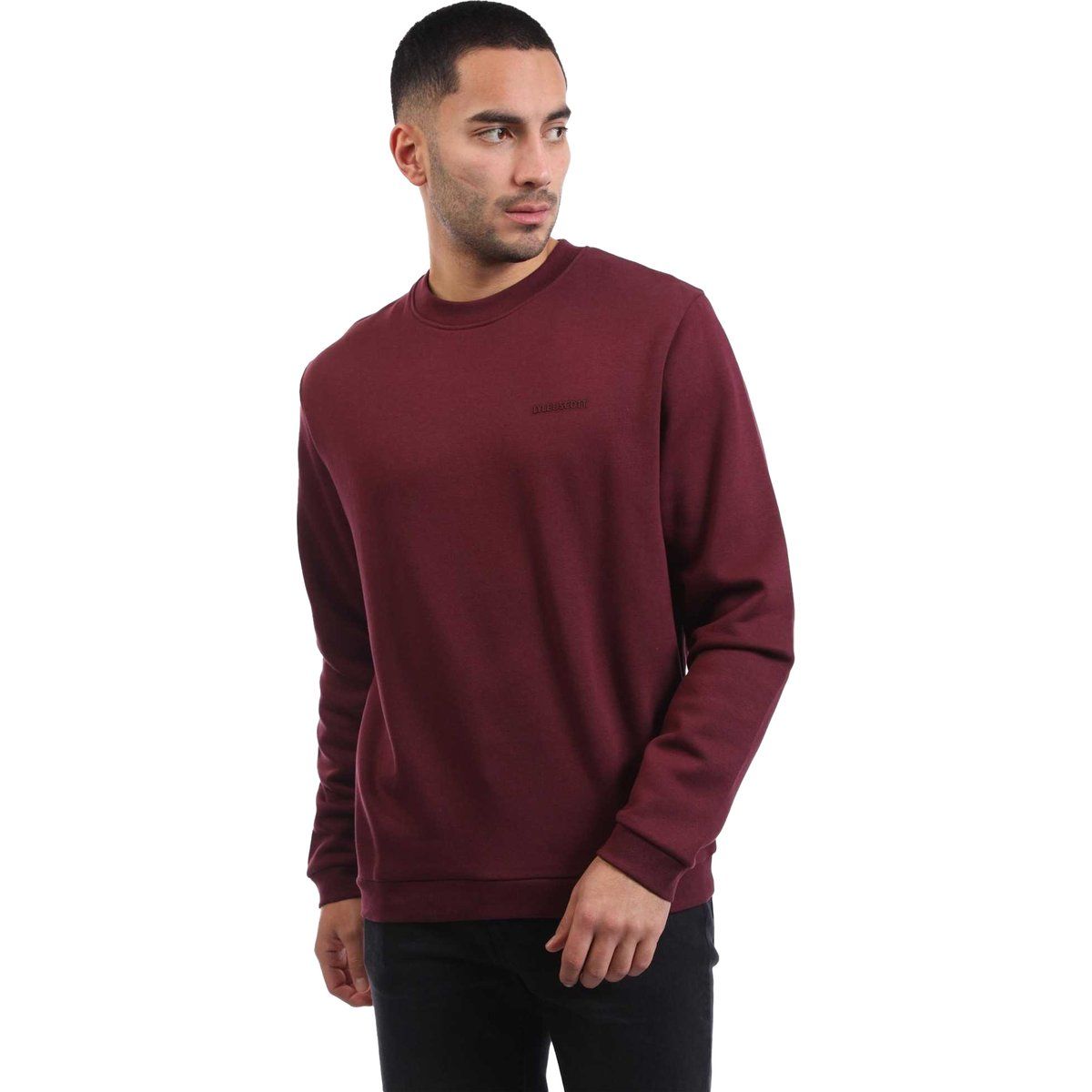 Klassischer Fleece Pullover mit Rundhalsausschnitt