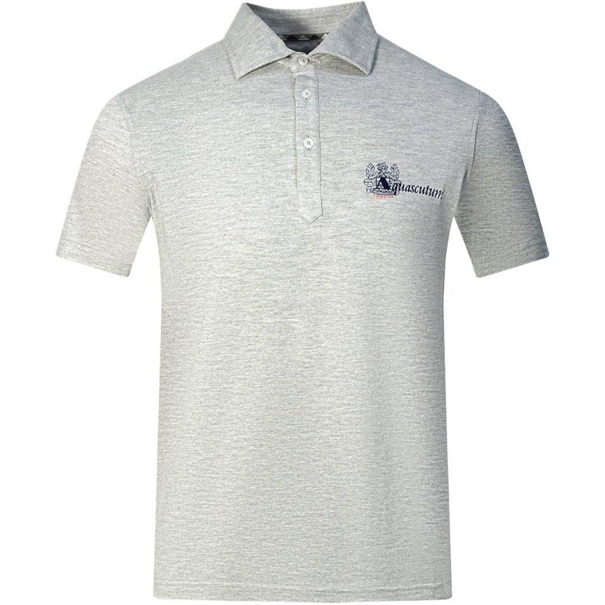 Aquascutum - "Aldis London" Poloshirt für Herren/Damen Unisex (Grau/Schwarz)