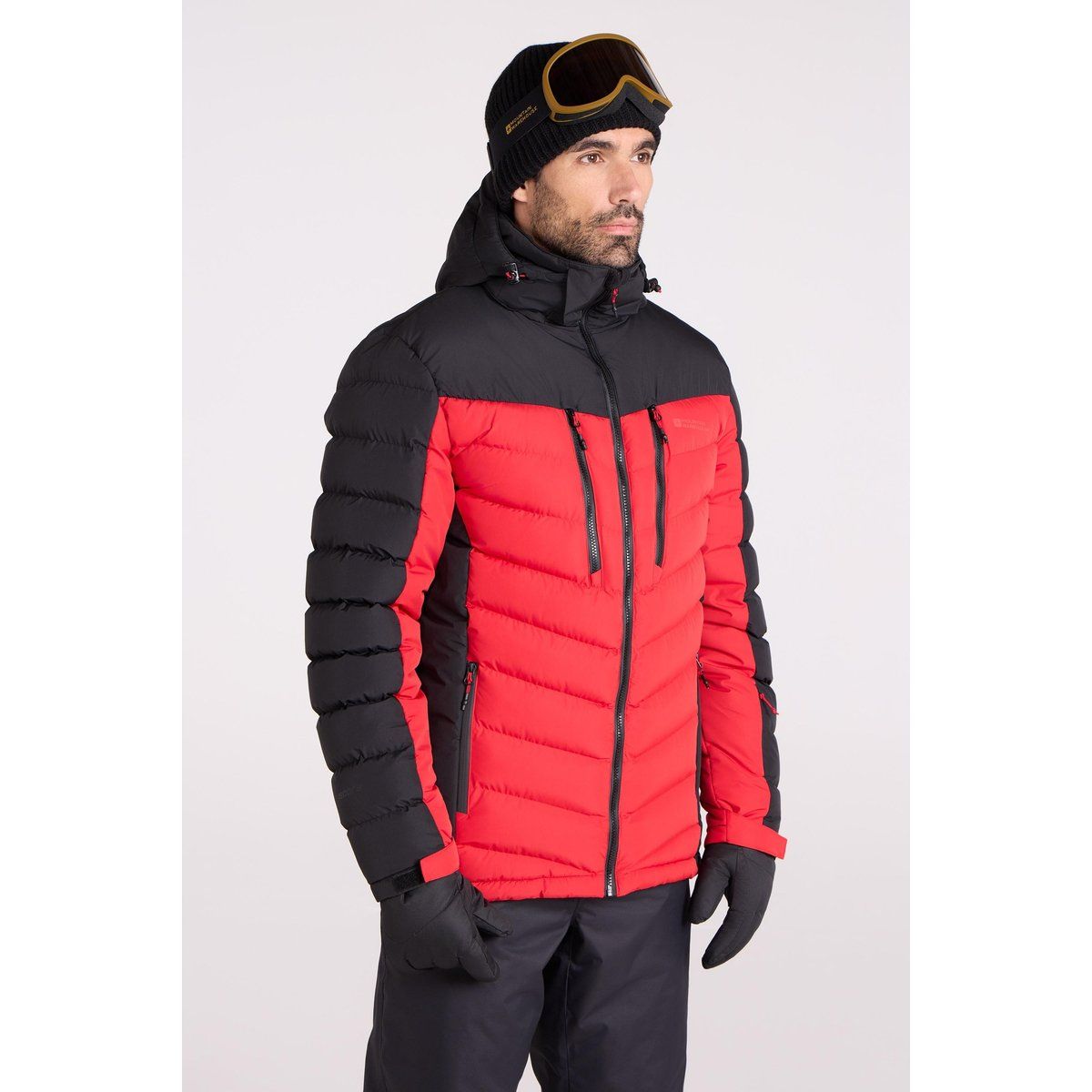 Herren Skijacke mit Wattierung und Kapuze