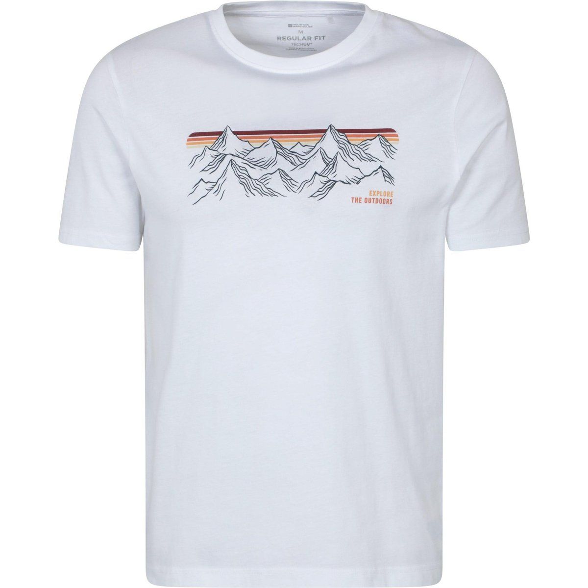 Mountain Warehouse - T-Shirt Stripes für Herren (Weiß)
