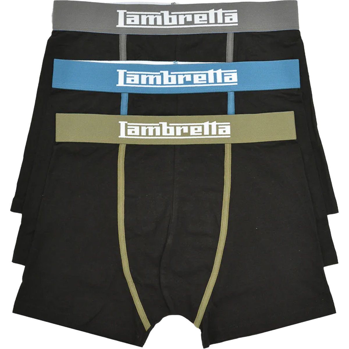 Lambretta - "Classic" Boxershorts für Herren(3er-Pack) (Schwarz)