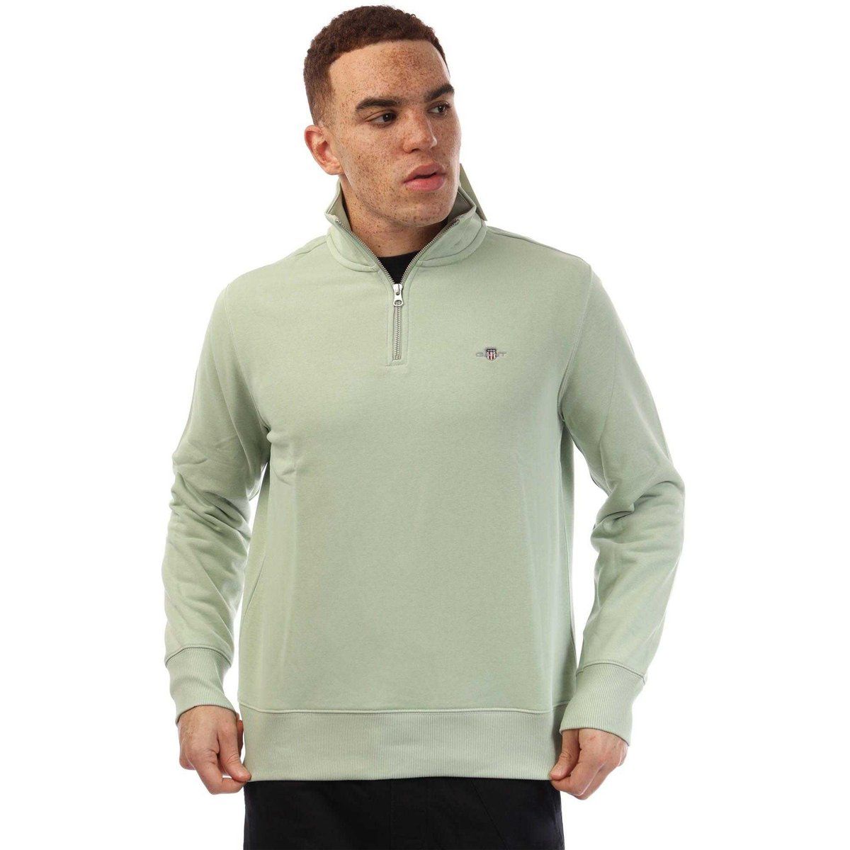 Pullover-Sweatshirt mit Viertelreißverschluss