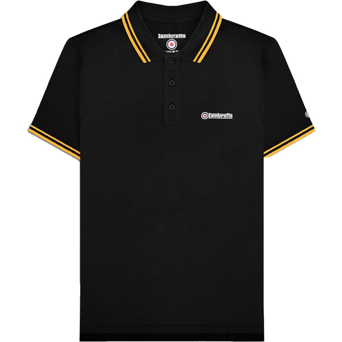 Herren Piqué Poloshirt mit Streifenbesatz
