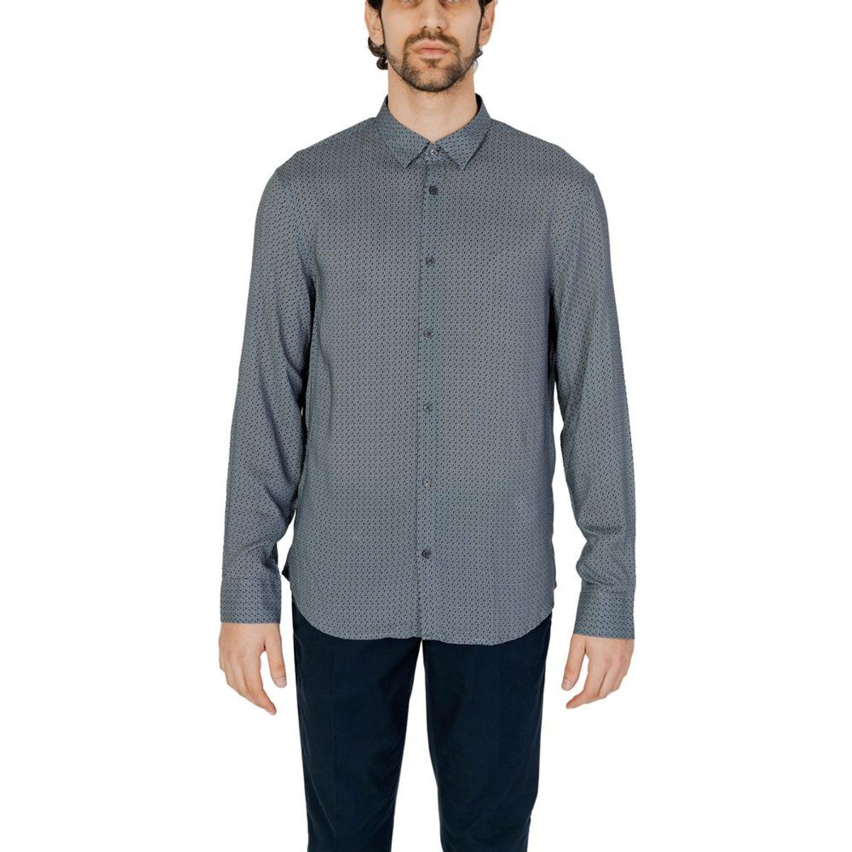 Geometrisches Druck Langarmshirt