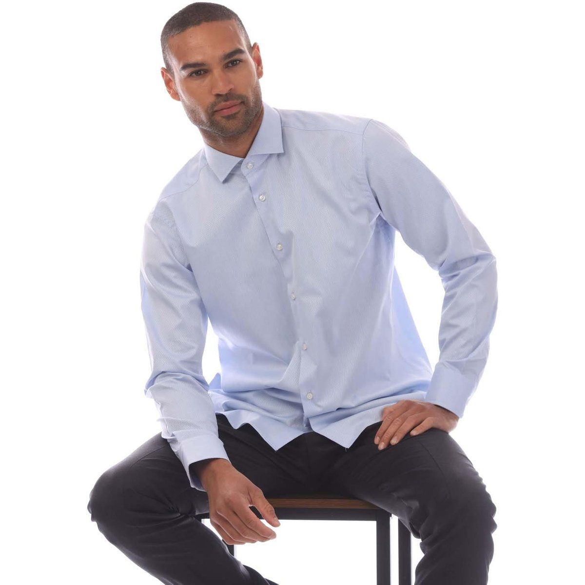 Herren Regular Fit Hemd mit Knopfleiste
