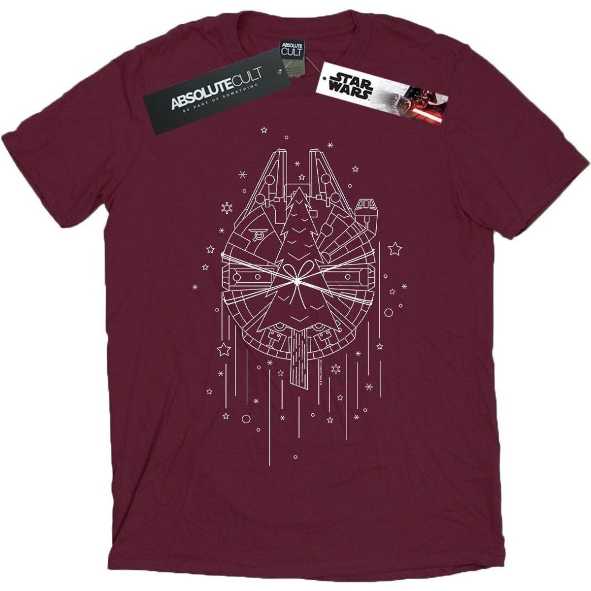 Star Wars - "Millennium Delivery" T-Shirt für Herren (Burgunderrot)