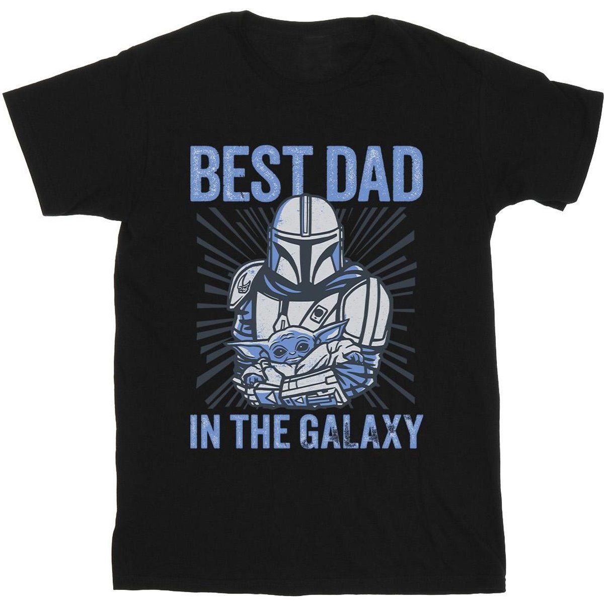 Star Wars - "Mandalorian Best Dad Galaxy" T-Shirt für Herren (Schwarz)